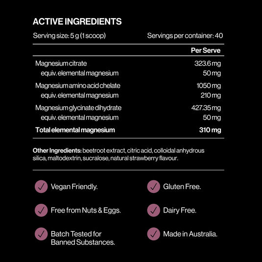 PILLAR Performance Triple Magnesium Powder | 400g