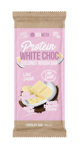 VITAWERX White Chocolate Protein Bars | 100g x 12