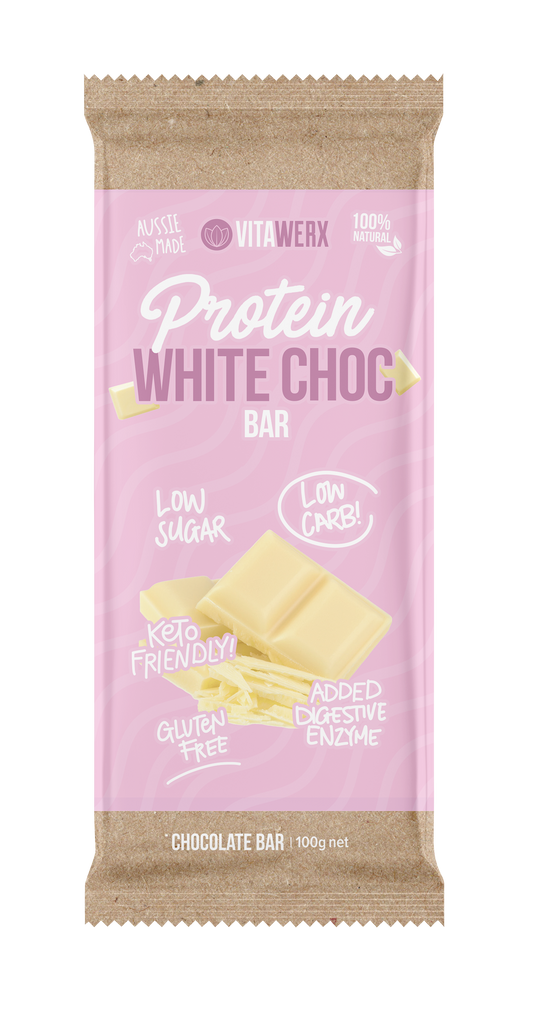 VITAWERX White Chocolate Protein Bars | 100g x 12