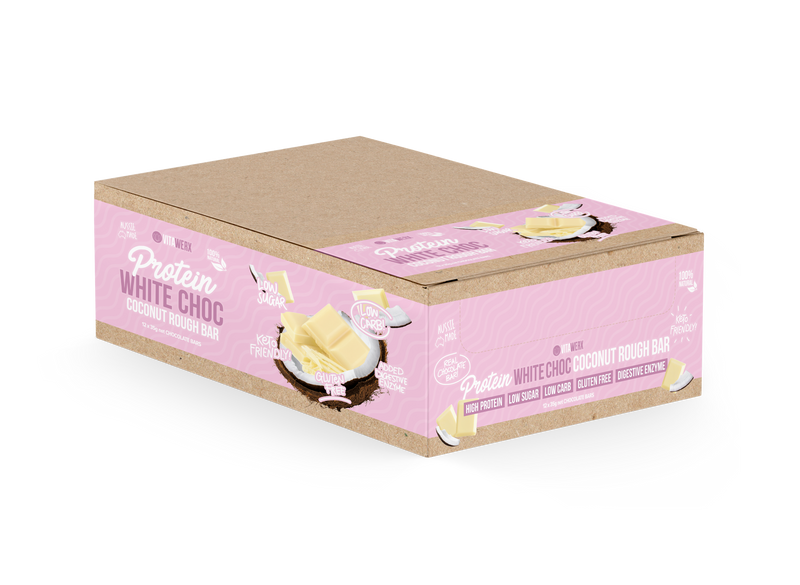 Load image into Gallery viewer, VITAWERX White Chocolate Protein Bars | 35g x 12
