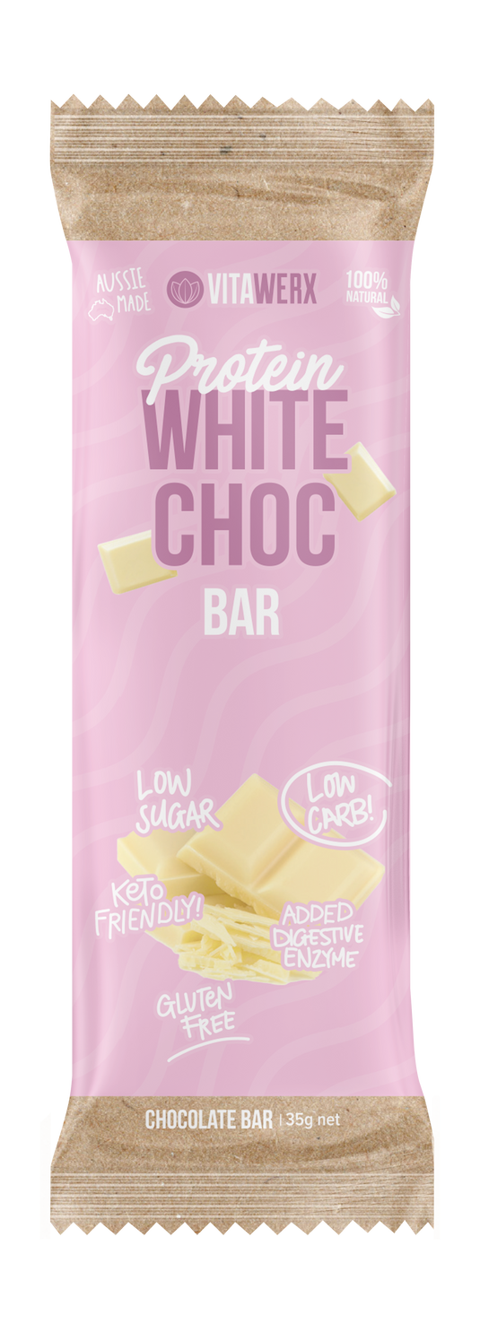 VITAWERX White Chocolate Protein Bars | 35g x 12