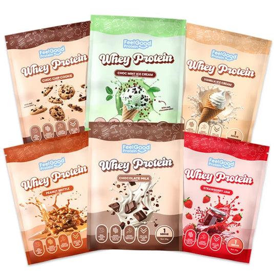 Feel Good Whey Protein 6 Sample Packs