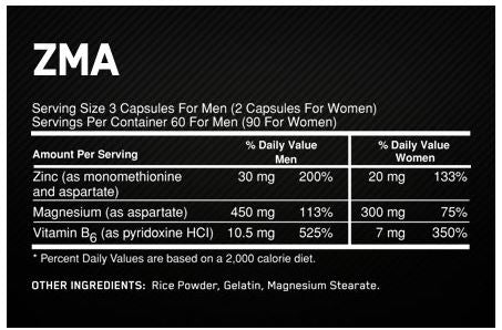 OPTIMUM NUTRITION ZMA - 90 Capsules