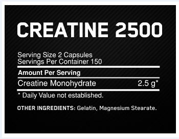 OPTIMUM NUTRITION Creatine 2500 - 200 Capsules