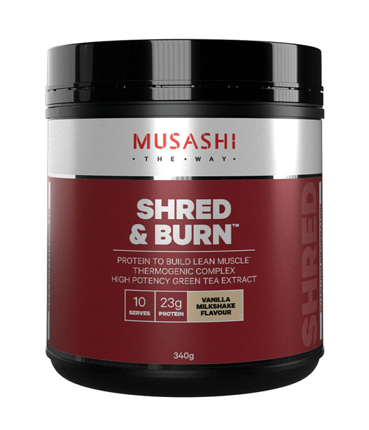 MUSASHI Shred & Burn Protein Powder - 340g