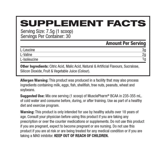 MUSCLEPHARM BCAA Powder | 30 Serves