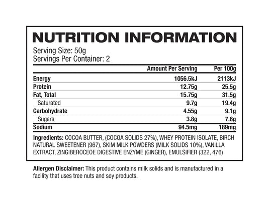 VITAWERX Milk Chocolate Protein Bar 100g x 12 (2 Flavours to Choose From)