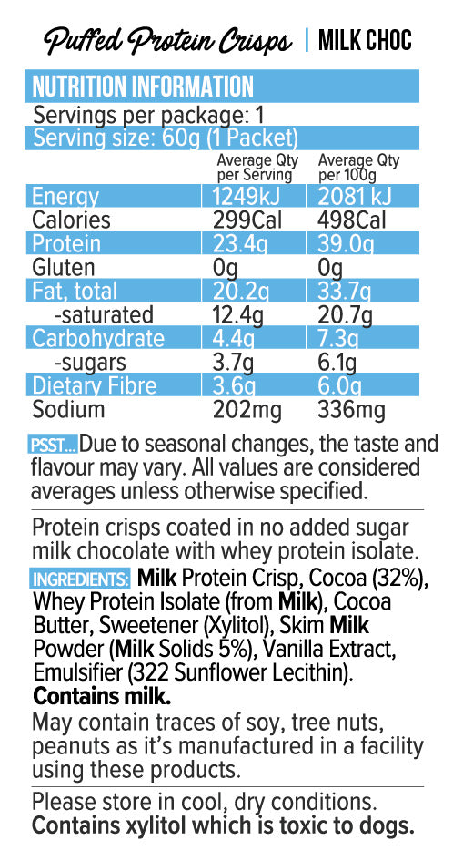 Load image into Gallery viewer, VITAWERX Puff&#39;d Protein Crisps 60g x 10
