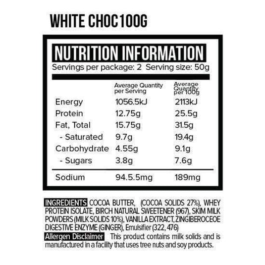 VITAWERX White Chocolate Protein Bars | 100g x 12